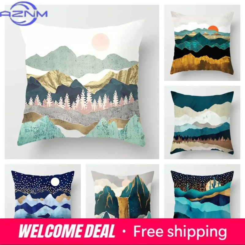 Sunrise Home Textiles & Apparel - İskandinav Dağları Ay Gündoğumu Metal Boyama