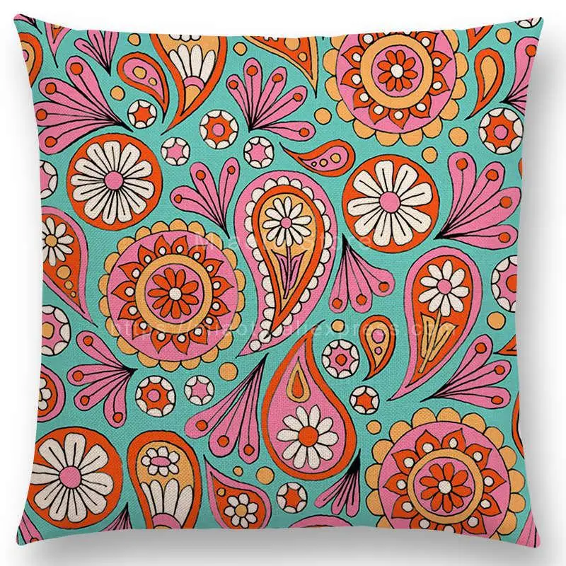 Sunrise Home Textiles & Apparel - Boho Renkli Gün Doğumu Gökkuşağı desenli