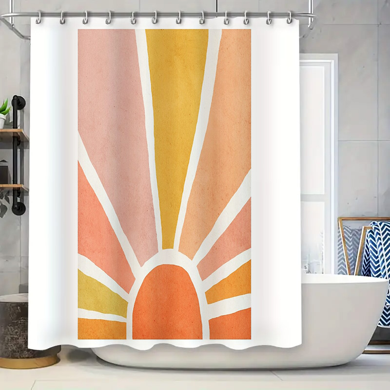 Sunrise Home Textiles & Apparel - Gündoğumu Duş Perdesi Bohemian Zemin Banyo
