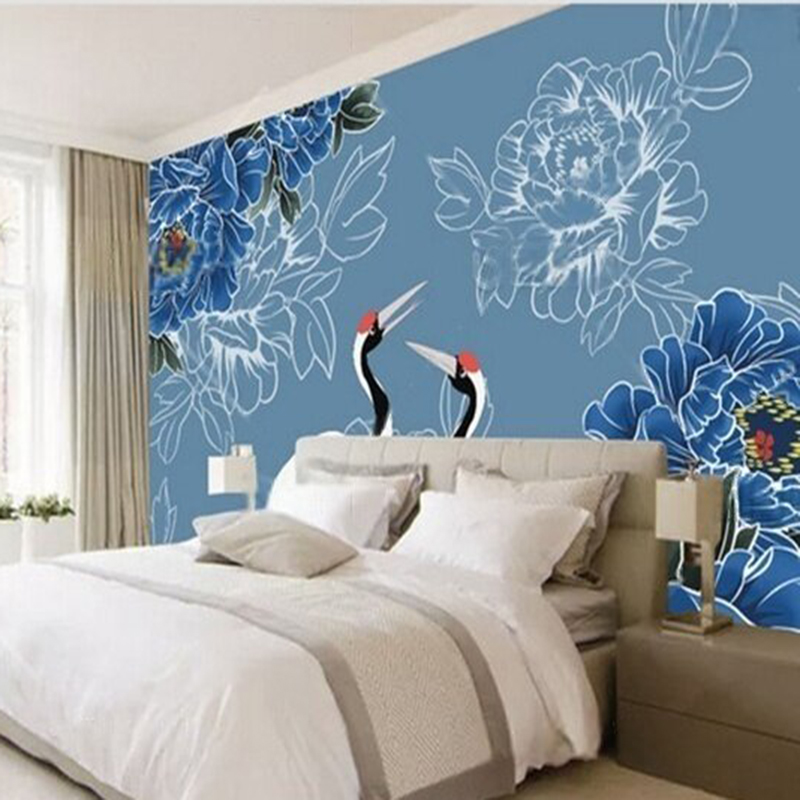 Çin tarzı çiçek ve vinç desenl - Home Textiles Trends incelemesi ve fiyatı