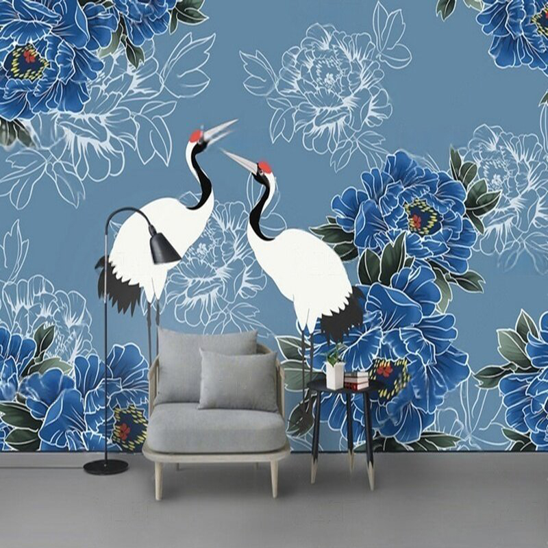 Çin tarzı çiçek ve vinç desenl - Home Textiles Trends incelemesi ve fiyatı