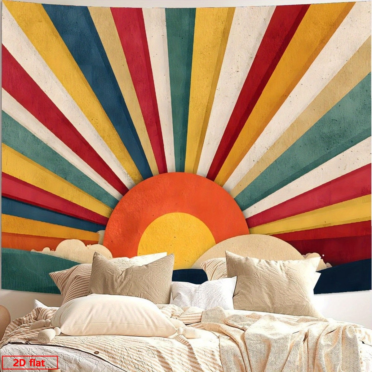 Boho Sunburst Retro Goblen Duv - Sunrise Home Textiles & Apparel incelemesi ve fiyatı